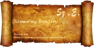Szemerey Evelin névjegykártya